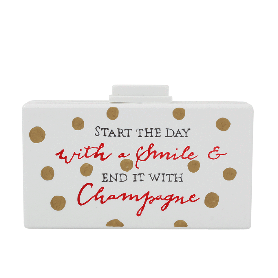 CECILIA MA COUTURE-Champagne Clutch-WHITE