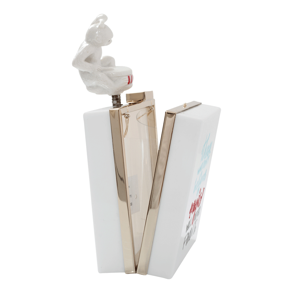 CECILIA MA COUTURE-Monkey Magic Clutch-WHITE