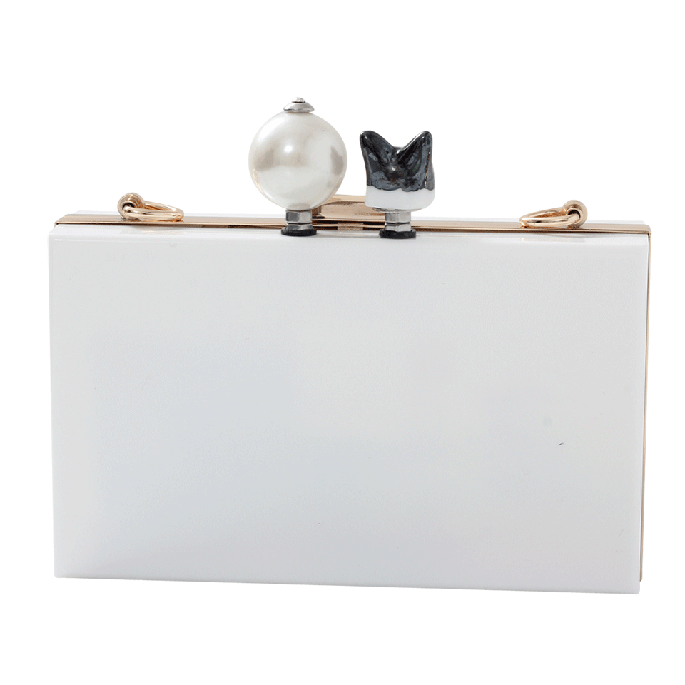 CECILIA MA COUTURE-Pardon My French Clutch-WHITE