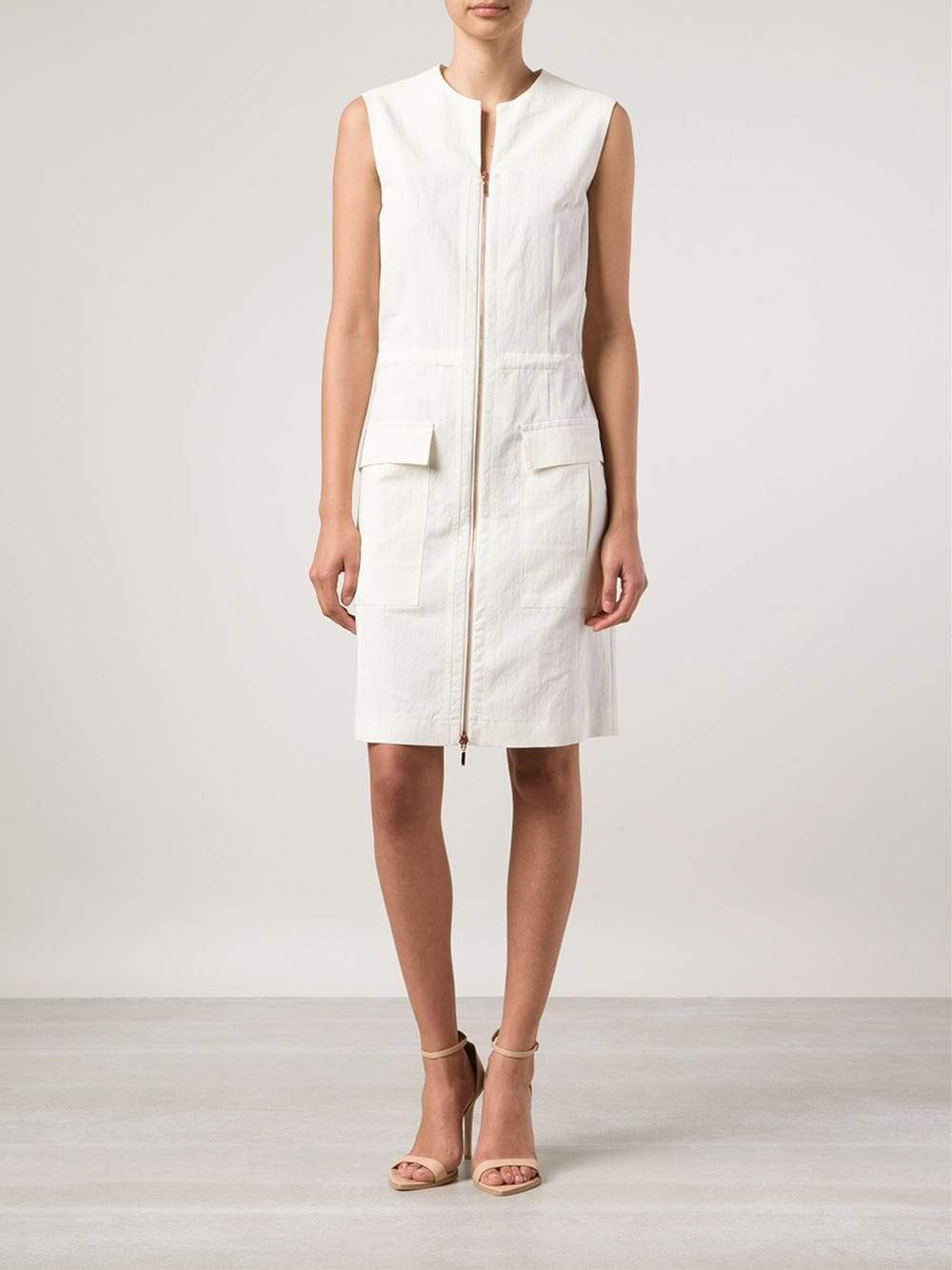 CEDRIC CHARLIER-Zip Front Utility Dress-