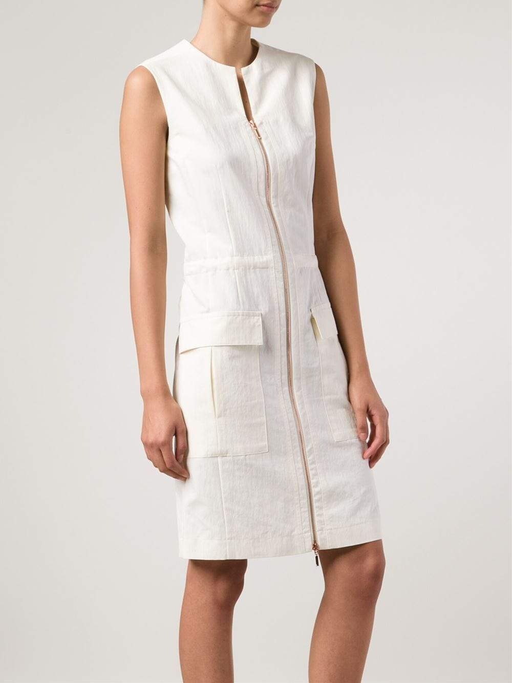 CEDRIC CHARLIER-Zip Front Utility Dress-
