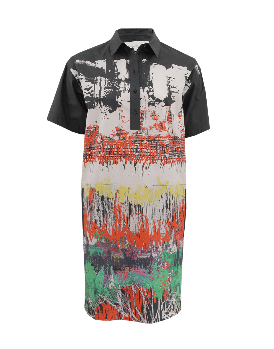 CEDRIC CHARLIER-Henley Scribble Print Dress-