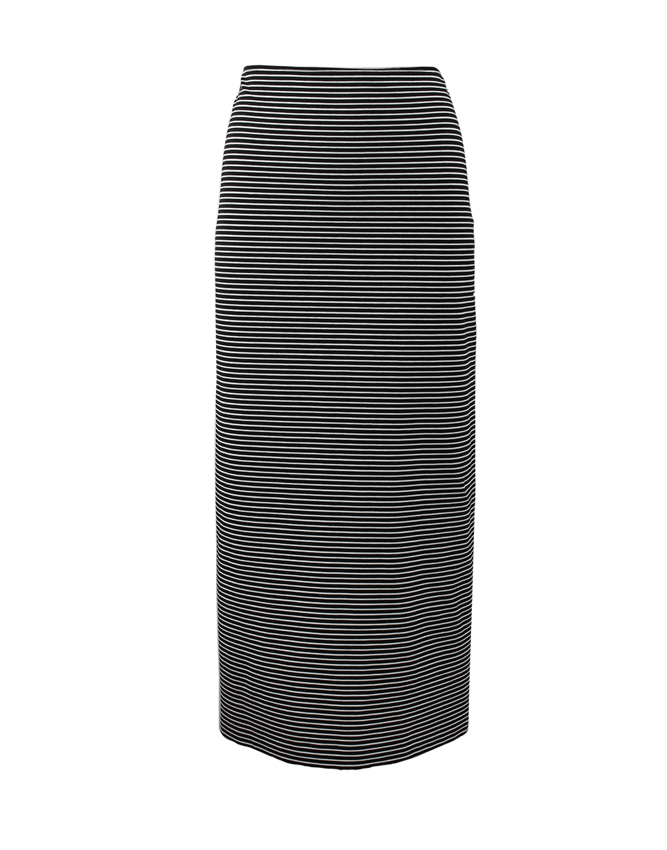 CEDRIC CHARLIER-Striped Midi Skirt-