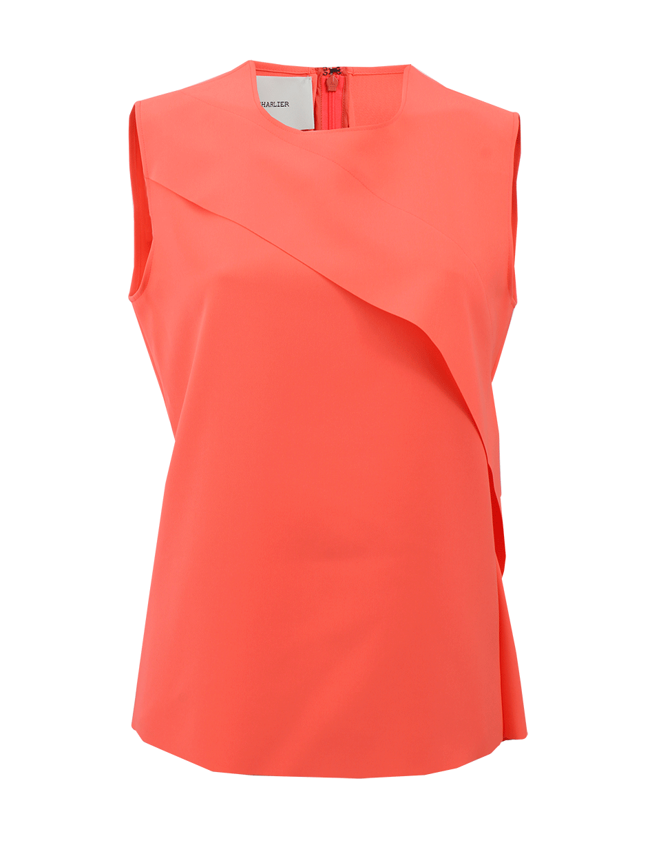 CEDRIC CHARLIER-Crewneck Pique Top-
