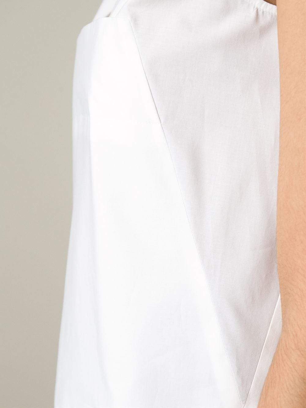 CEDRIC CHARLIER-Poplin V-Neck Top-
