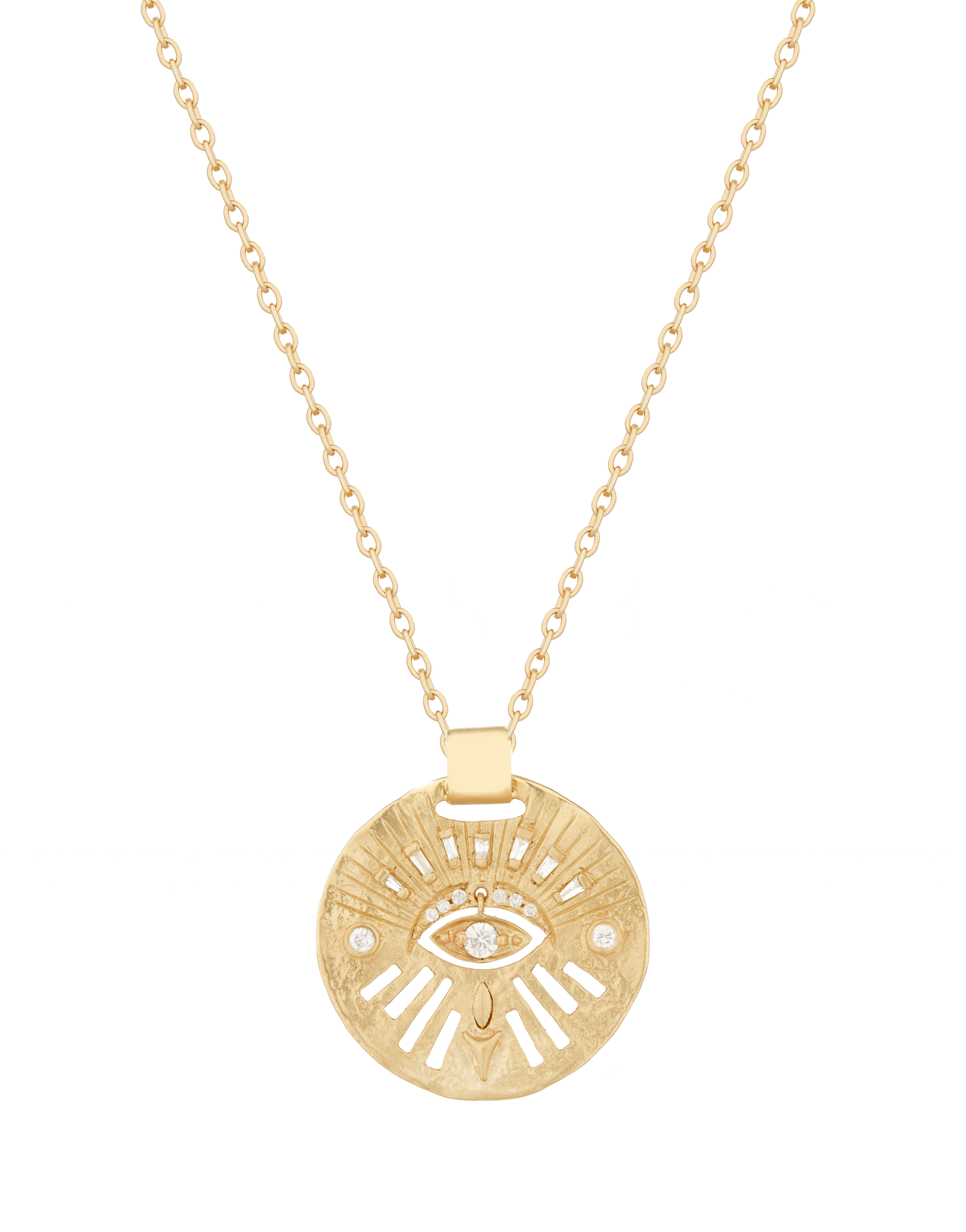 CELINE DAOUST-Dangling Eye Necklace-YELLOW GOLD