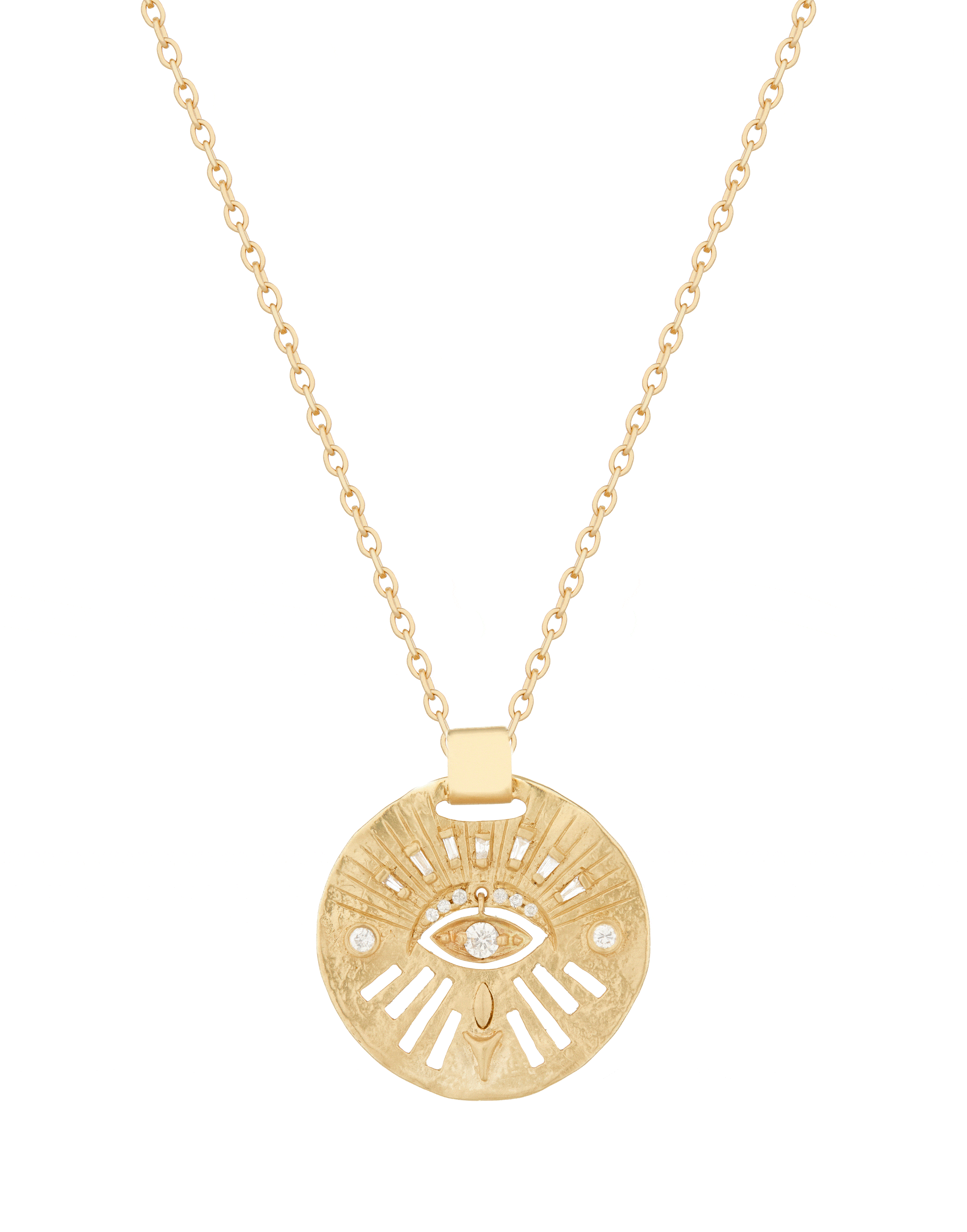 CELINE DAOUST-Dangling Eye Necklace-YELLOW GOLD