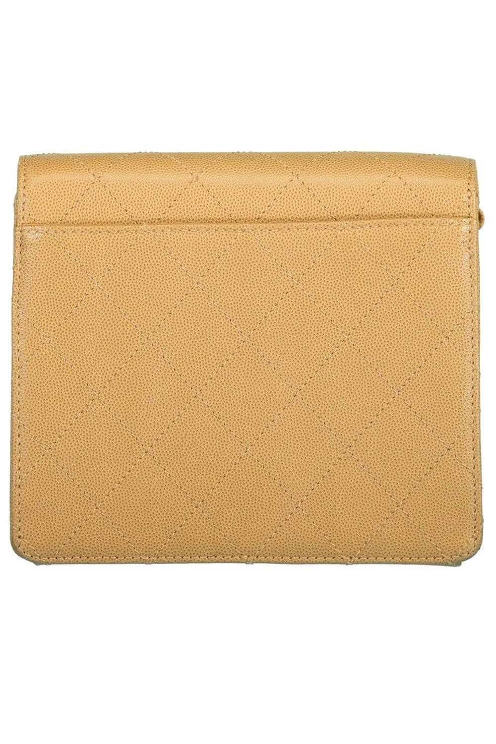 CHANEL-Vintage Camel Caviar Quilted Square Mini Flap Bag-BROWN