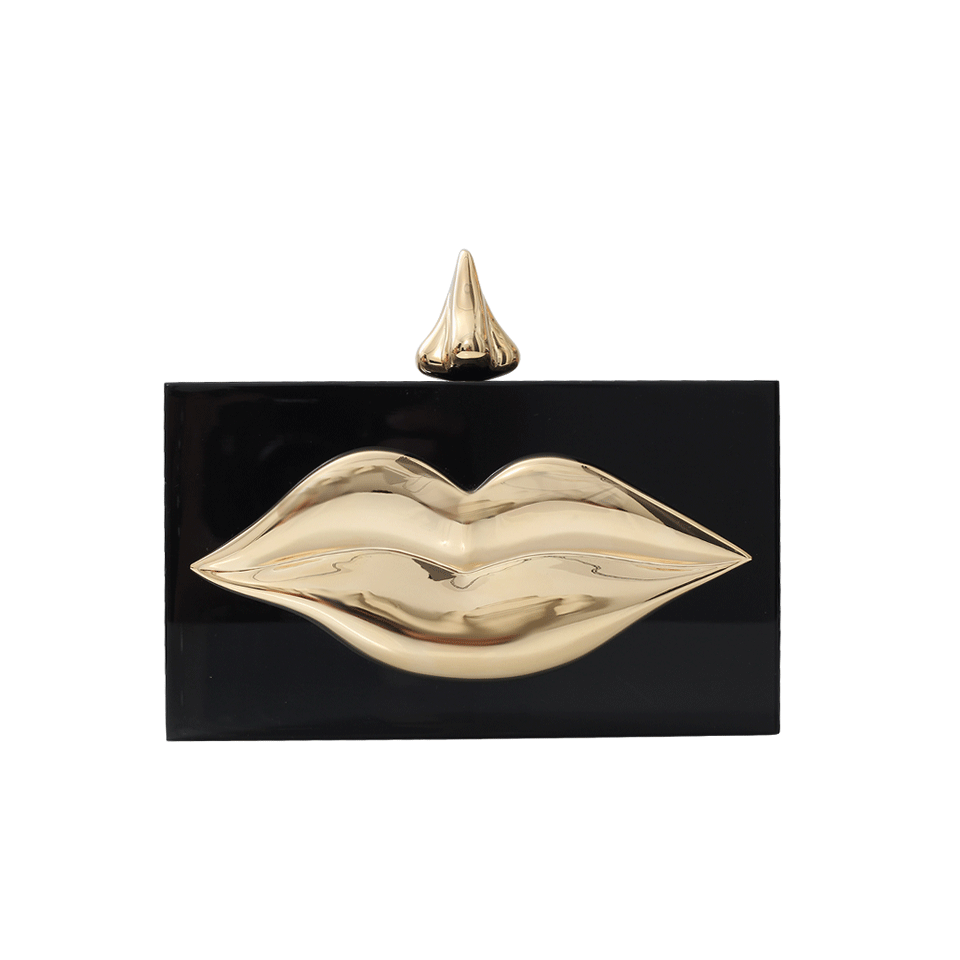 CHARLOTTE OLYMPIA-Dali Clutch-BLACK