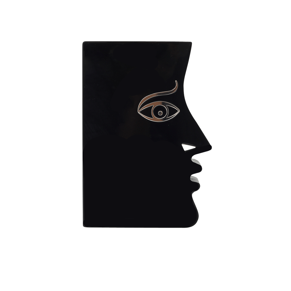 CHARLOTTE OLYMPIA-Visage Profile Clutch-BLACK