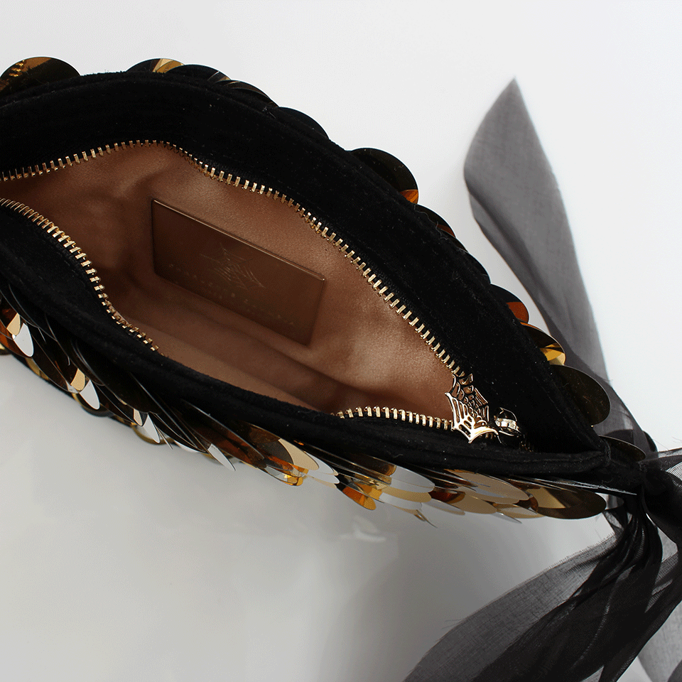 CHARLOTTE OLYMPIA-Fish Out Of Water Clutch-BLK/GLD