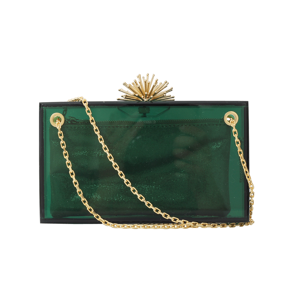 CHARLOTTE OLYMPIA-Orbital Dora Clutch-GREEN