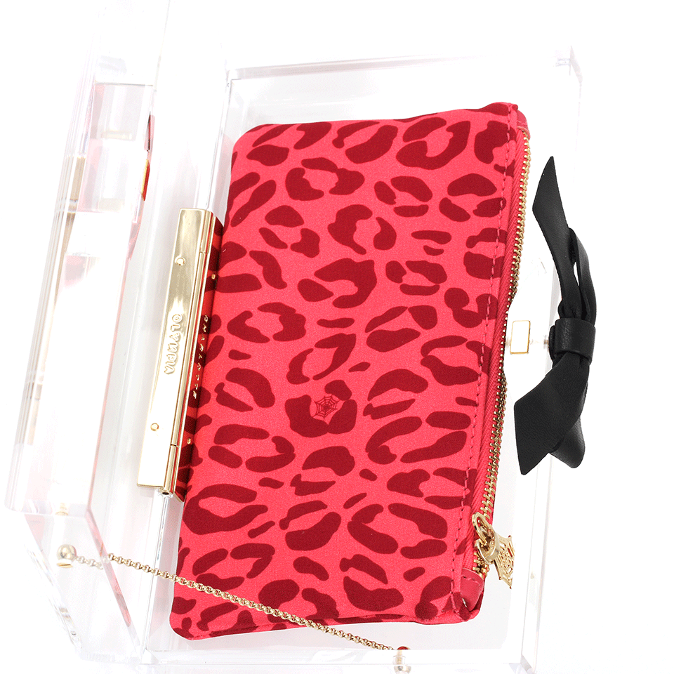 CHARLOTTE OLYMPIA-Bow Clasp Clutch-TRANS