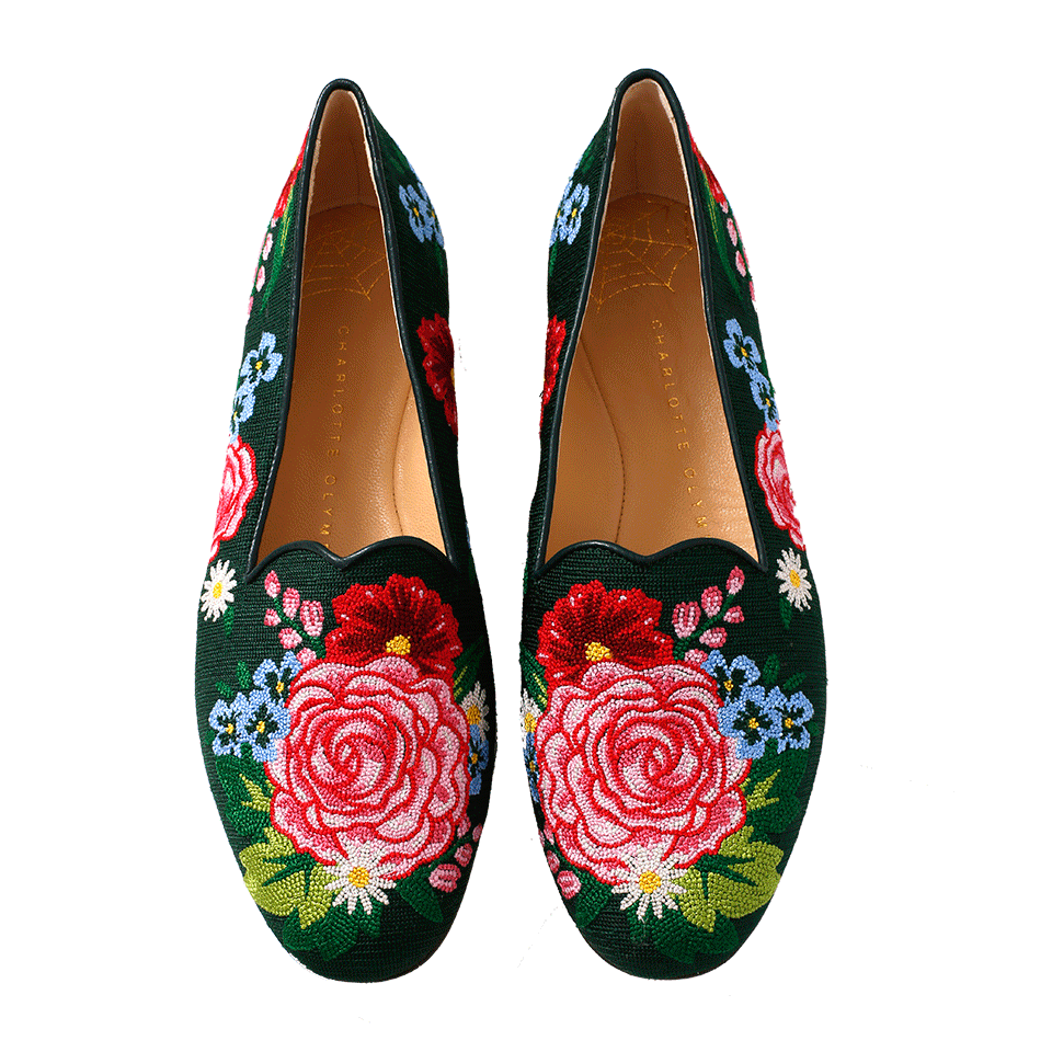 CHARLOTTE OLYMPIA-Rose Garden Slipper-