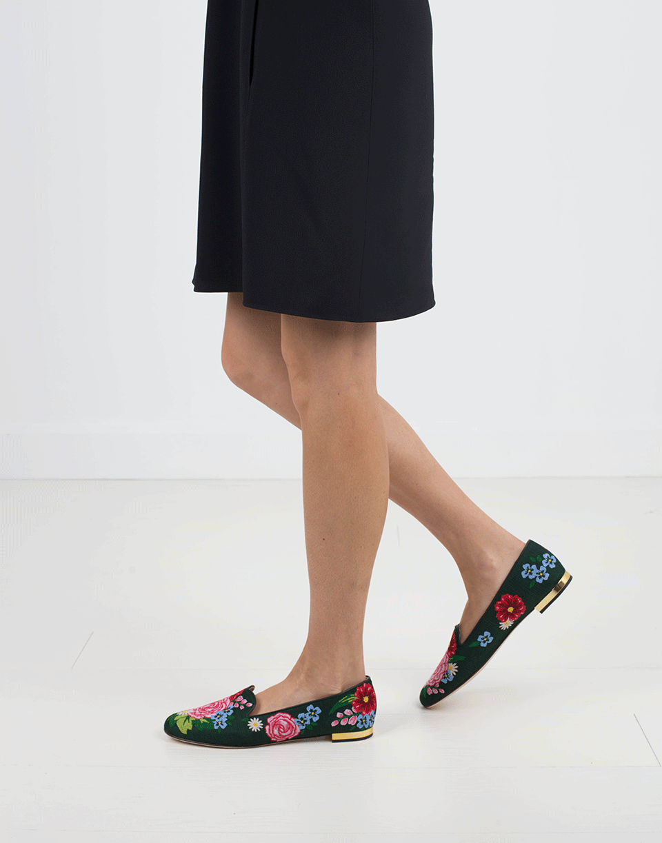 CHARLOTTE OLYMPIA-Rose Garden Slipper-