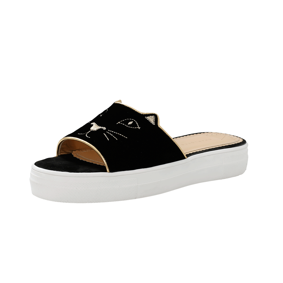 CHARLOTTE OLYMPIA-Kitty Pool Sliders-