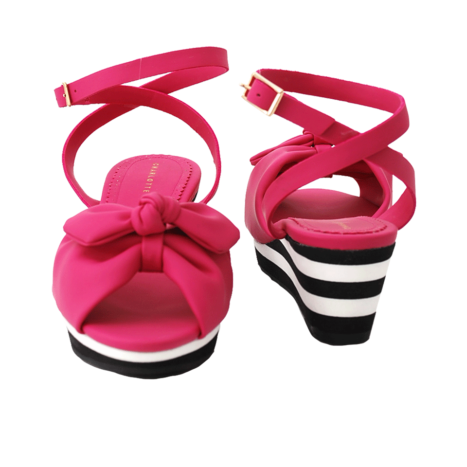 CHARLOTTE OLYMPIA-Alexa Wedge Bow Sandal-