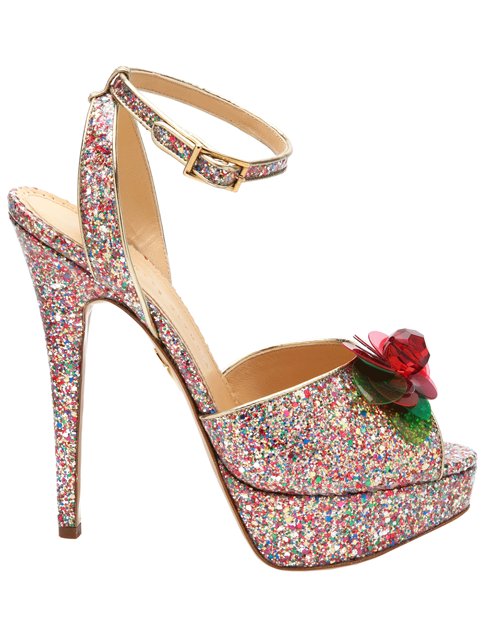 CHARLOTTE OLYMPIA-Sabrina Cherry Leaf Platform Sandal-