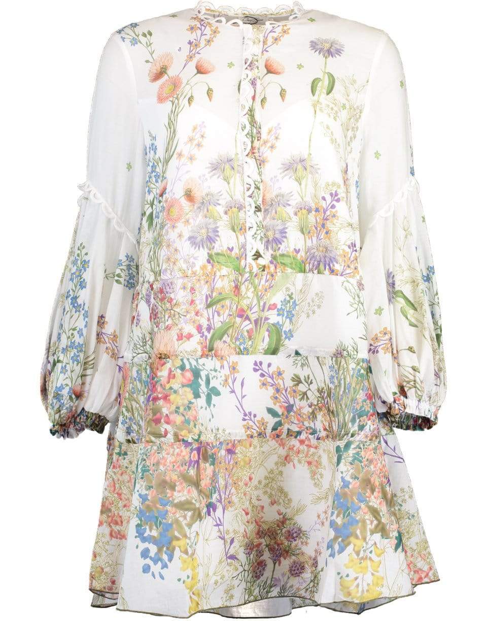 CHARO RUIZ IBIZA-Long Sleeve Botanical Print Maureen Dress-