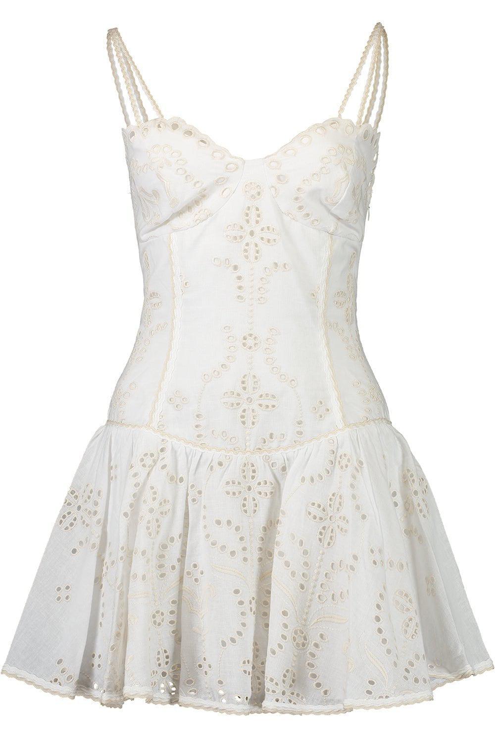 CHARO RUIZ IBIZA-Sissy Mini Dress - Ivory Lolita-