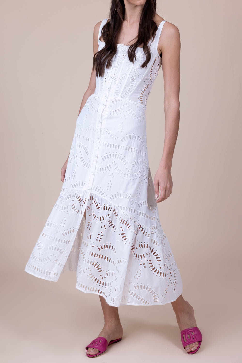 CHARO RUIZ IBIZA-Nissy Dress - White Samoa-
