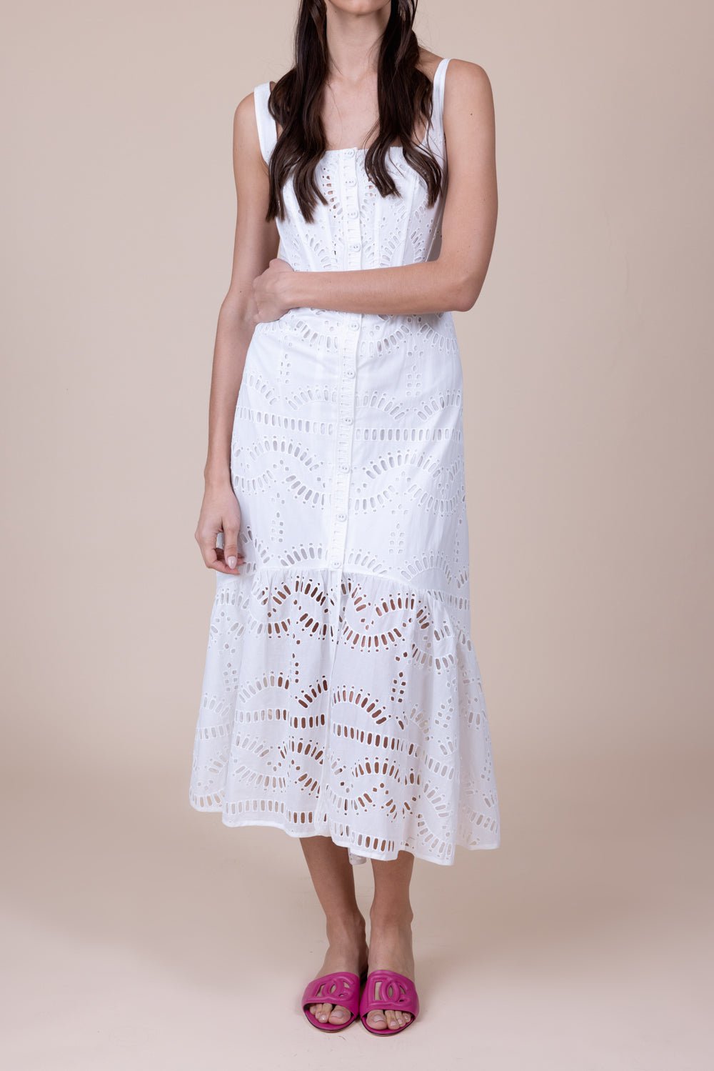 CHARO RUIZ IBIZA-Nissy Dress - White Samoa-