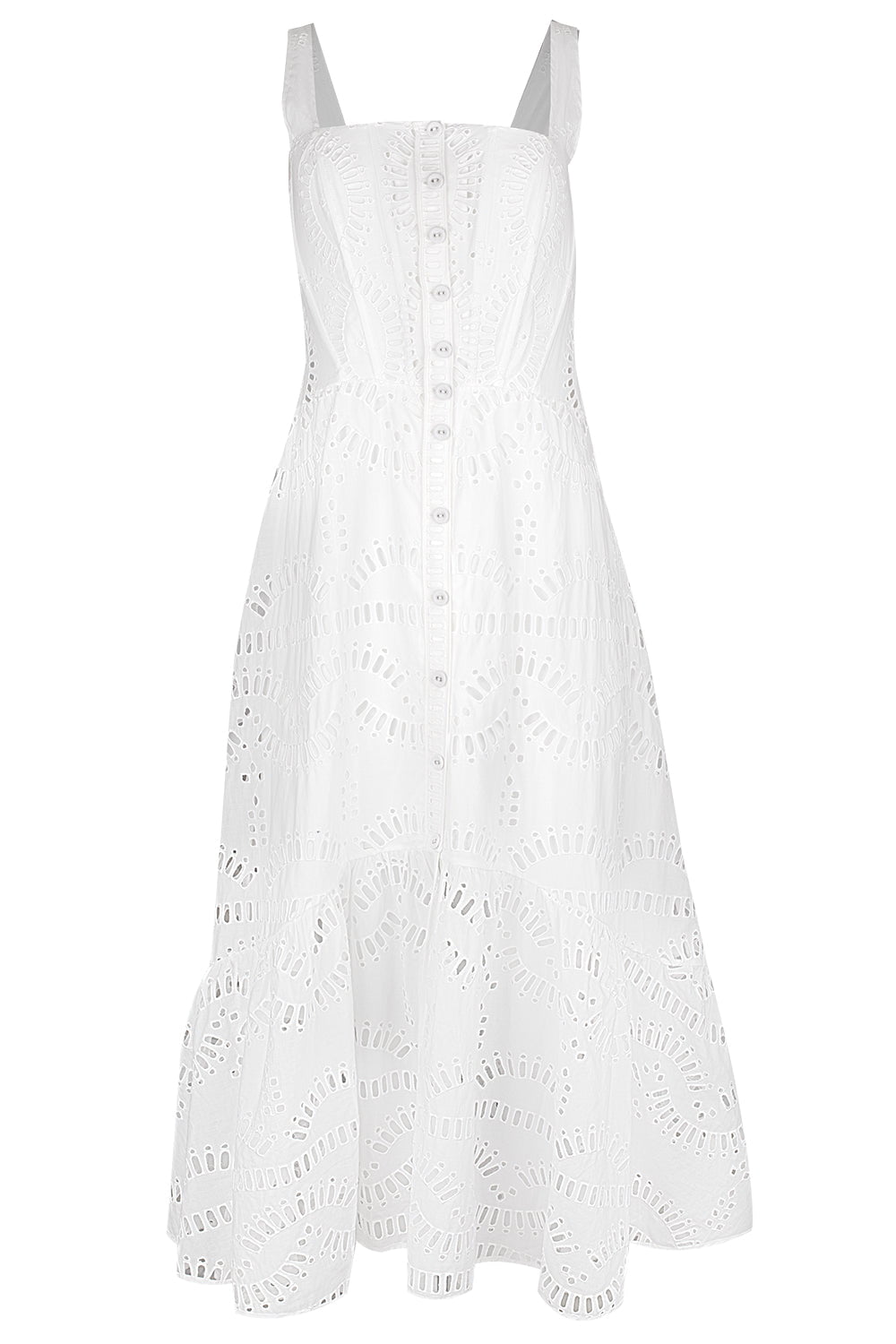 CHARO RUIZ IBIZA-Nissy Dress - White Samoa-