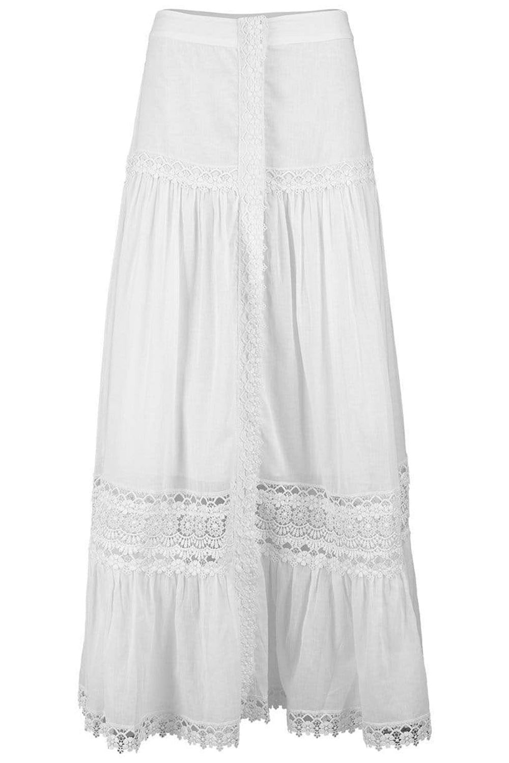 CHARO RUIZ IBIZA-Button Front Ann Maxi Skirt-