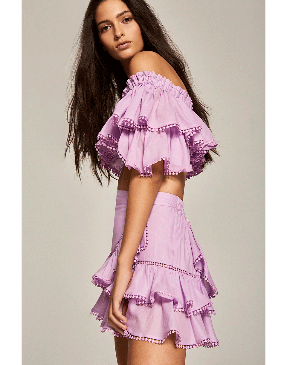 CHARO RUIZ IBIZA-Tiered Ruffle Short Fera Skirt-