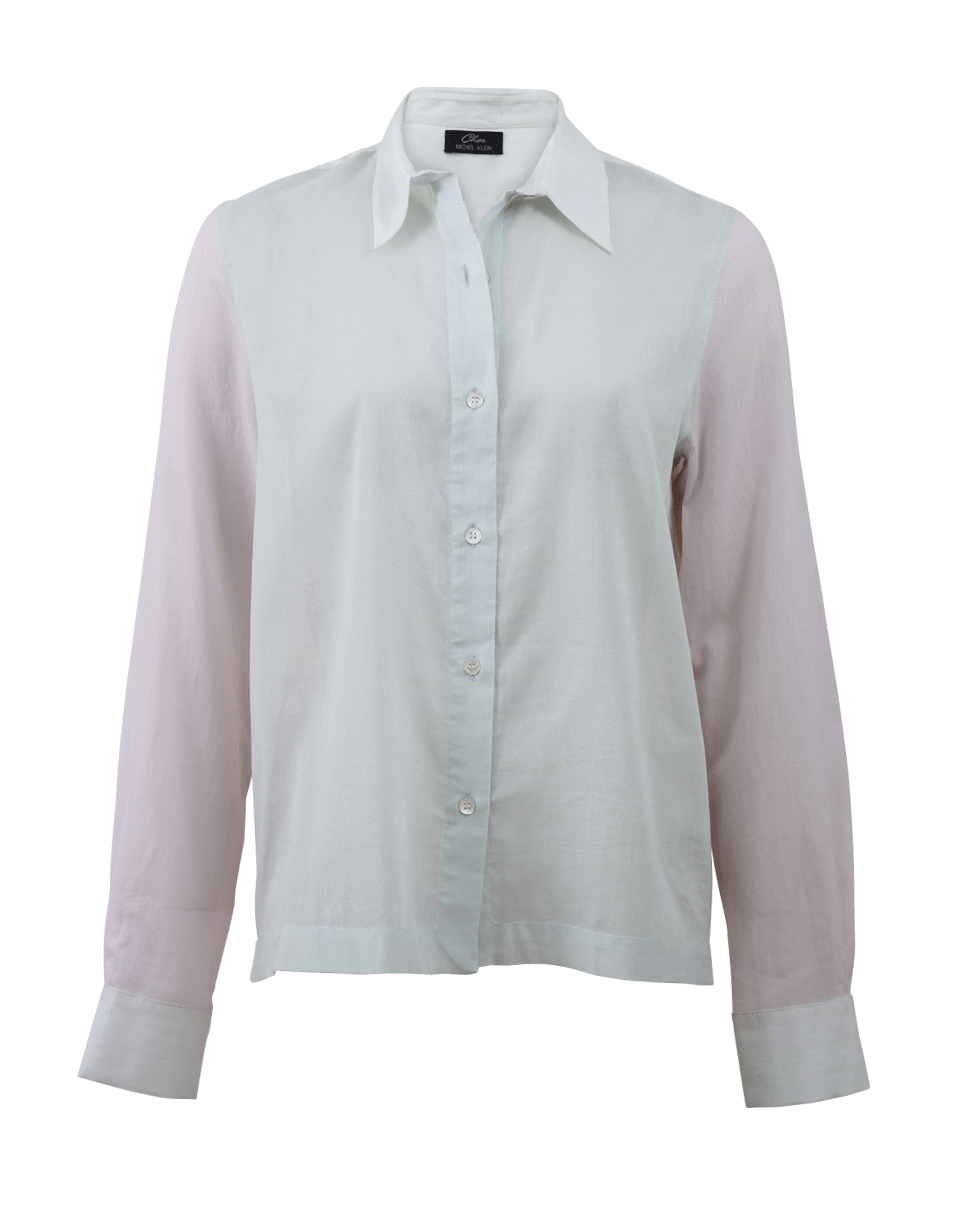 CHER MICHEL KLEIN-Bi-Color Button Down-