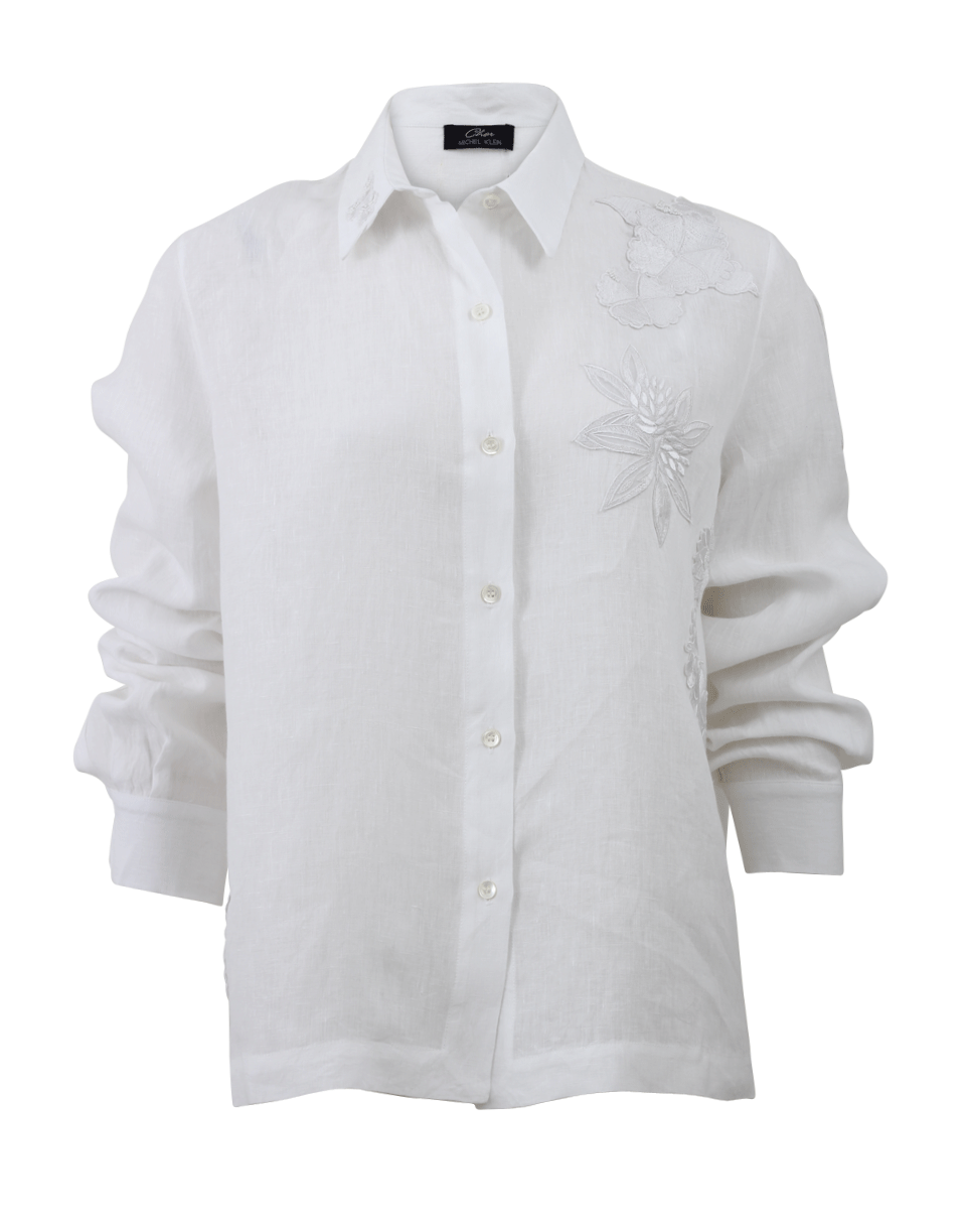 CHER MICHEL KLEIN-Embroidered Button Down-