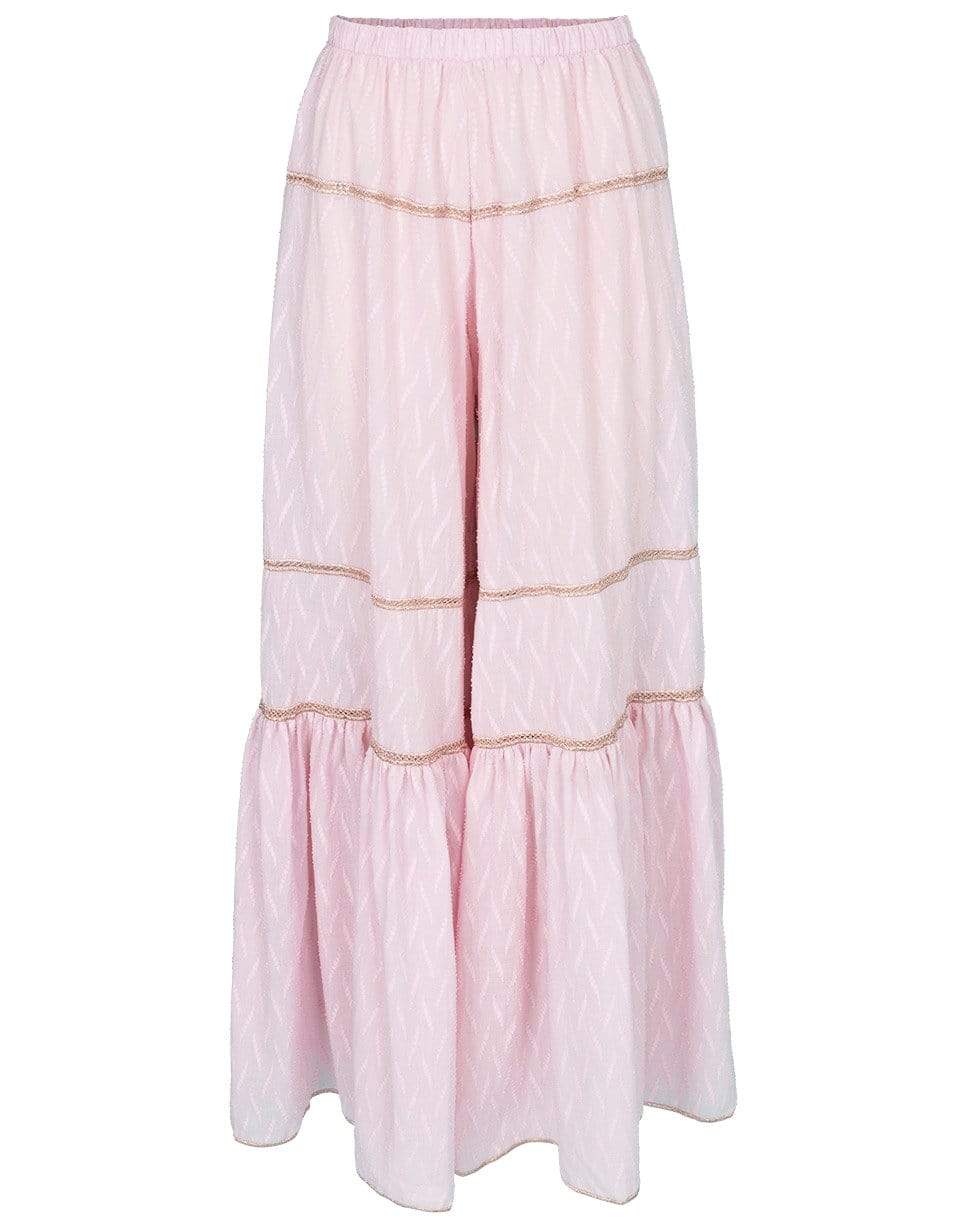 CHIO-Lurex Embroidered Wide Leg Pant-