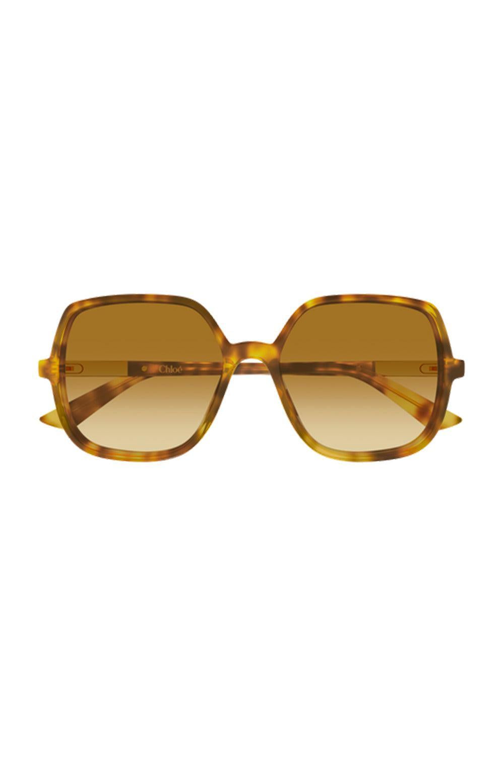  Geometric Square Sunglasses-BROWN-ACCESSORIESUNGLASSES-CHLOÉ 