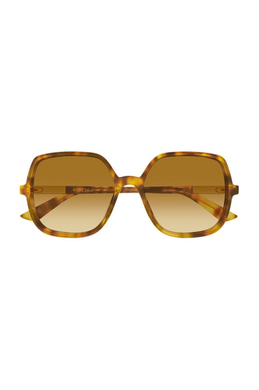Geometric Square Sunglasses-BROWN-ACCESSORIESUNGLASSES-CHLOÉ
