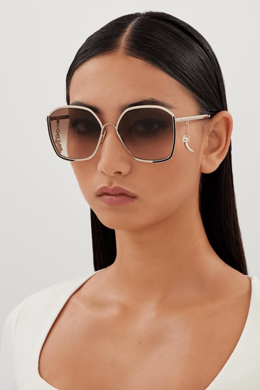 Butterfly Charm Sunglasses-GLD/BRWN-ACCESSORIESUNGLASSES-CHLOÉ
