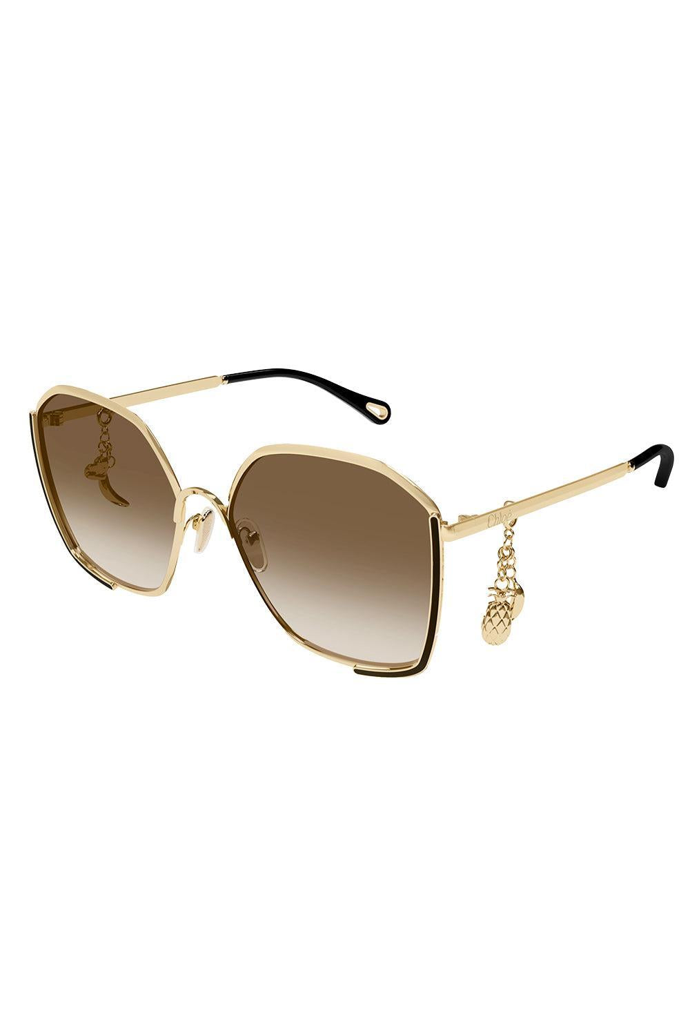 Butterfly Charm Sunglasses-GLD/BRWN-ACCESSORIESUNGLASSES-CHLOÉ