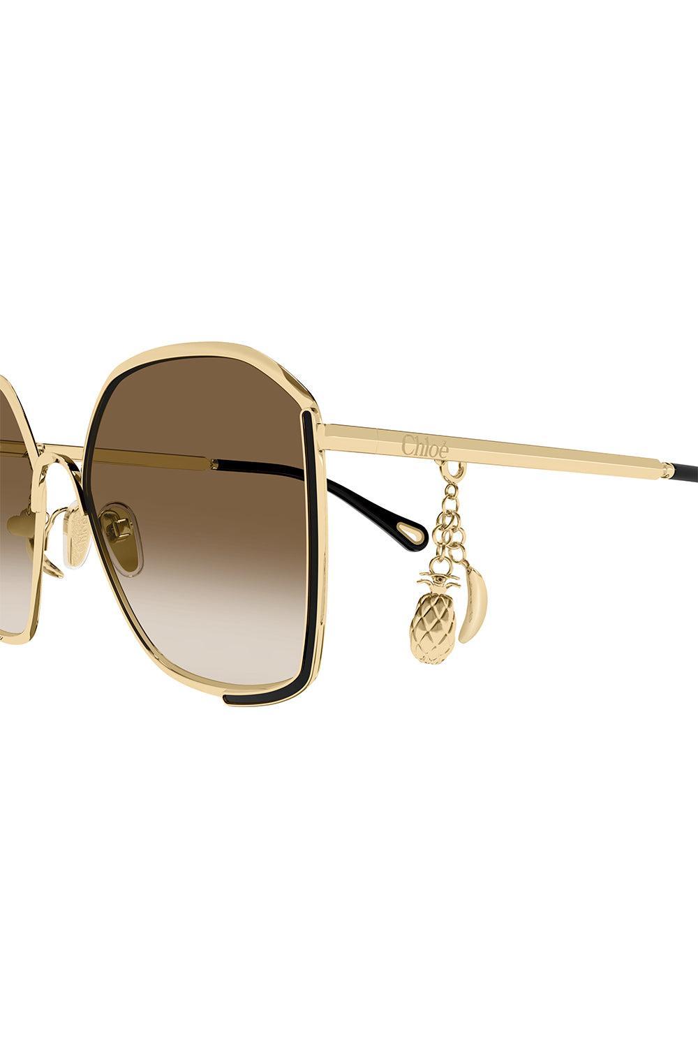 Butterfly Charm Sunglasses-GLD/BRWN-ACCESSORIESUNGLASSES-CHLOÉ