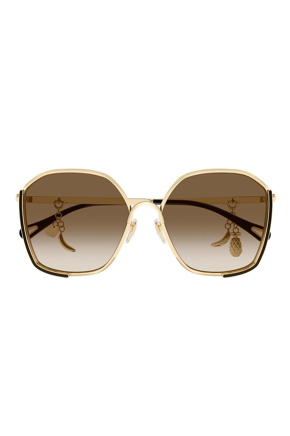Butterfly Charm Sunglasses-GLD/BRWN-ACCESSORIESUNGLASSES-CHLOÉ