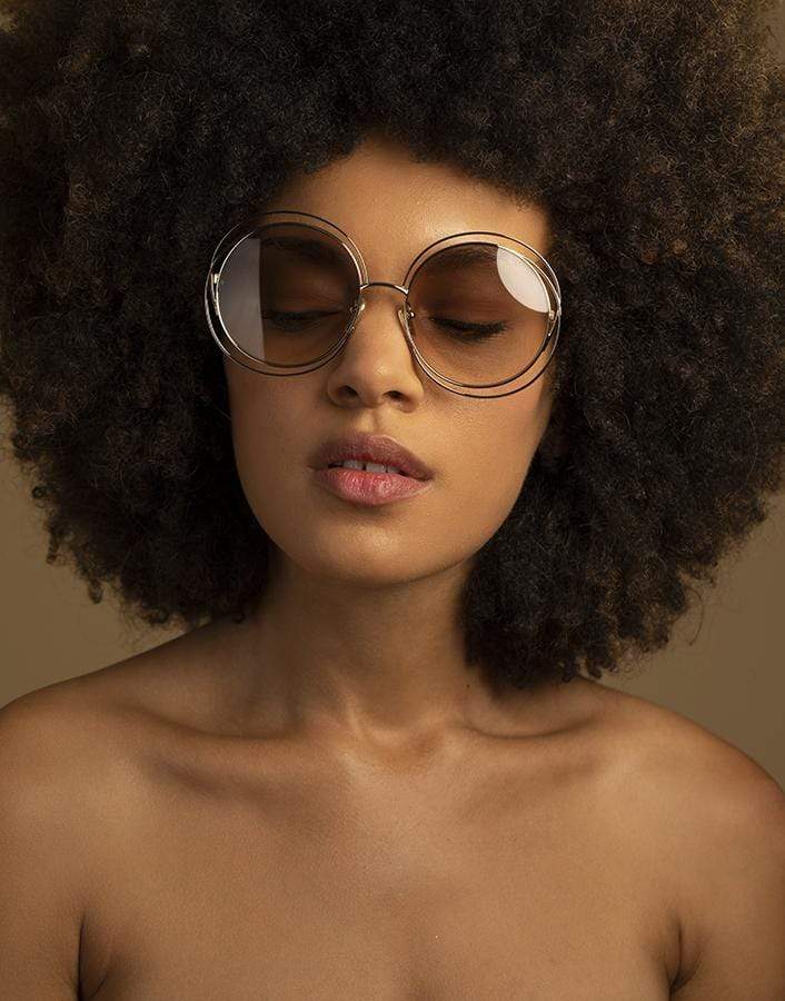 CHLOÉ-CH0045S 005 Shiny Gold Sunglasses-GOLD