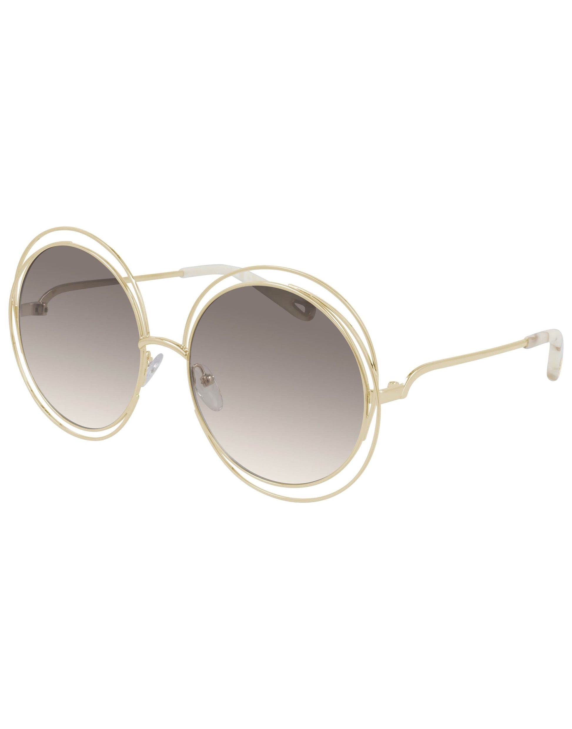 CHLOÉ-CH0045S 005 Shiny Gold Sunglasses-GOLD