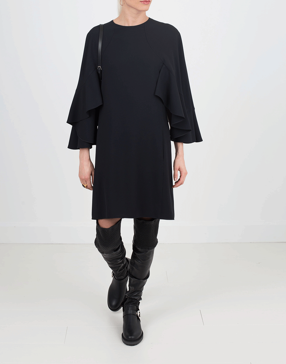 CHLOÉ-Capelet Sleeve Dress-