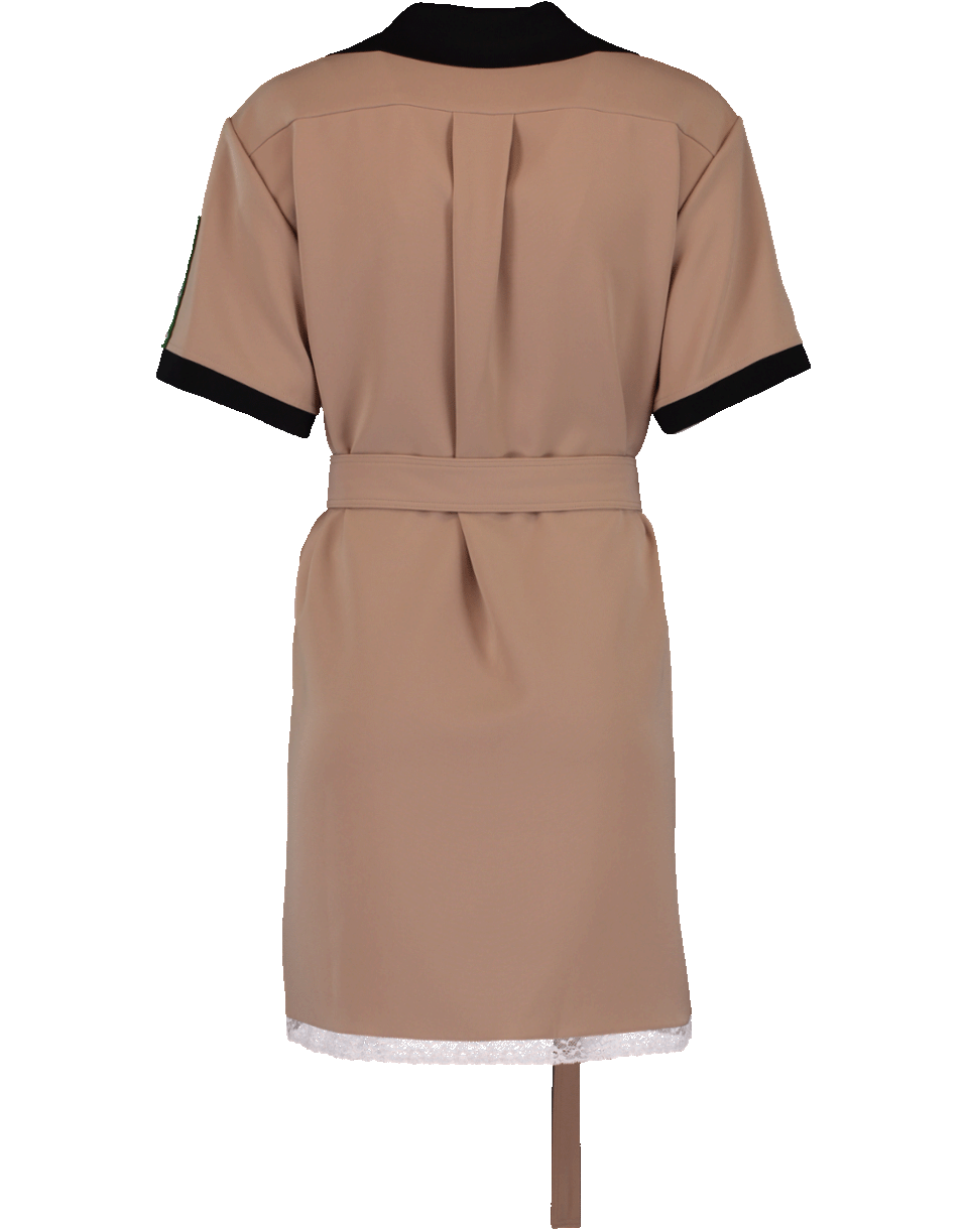 CHLOÉ-Polo Crepe Dress-COFFEE