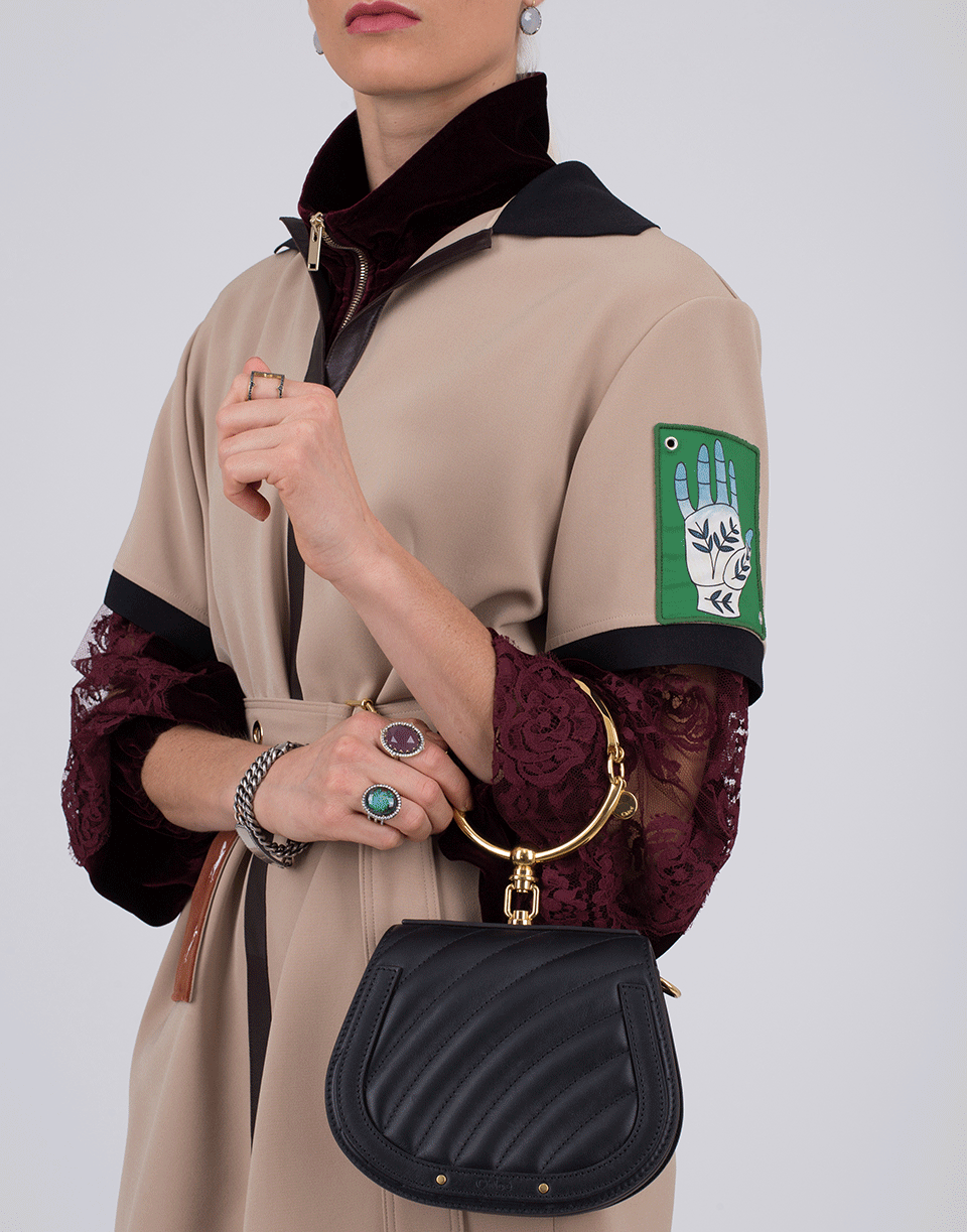CHLOÉ-Polo Crepe Dress-COFFEE