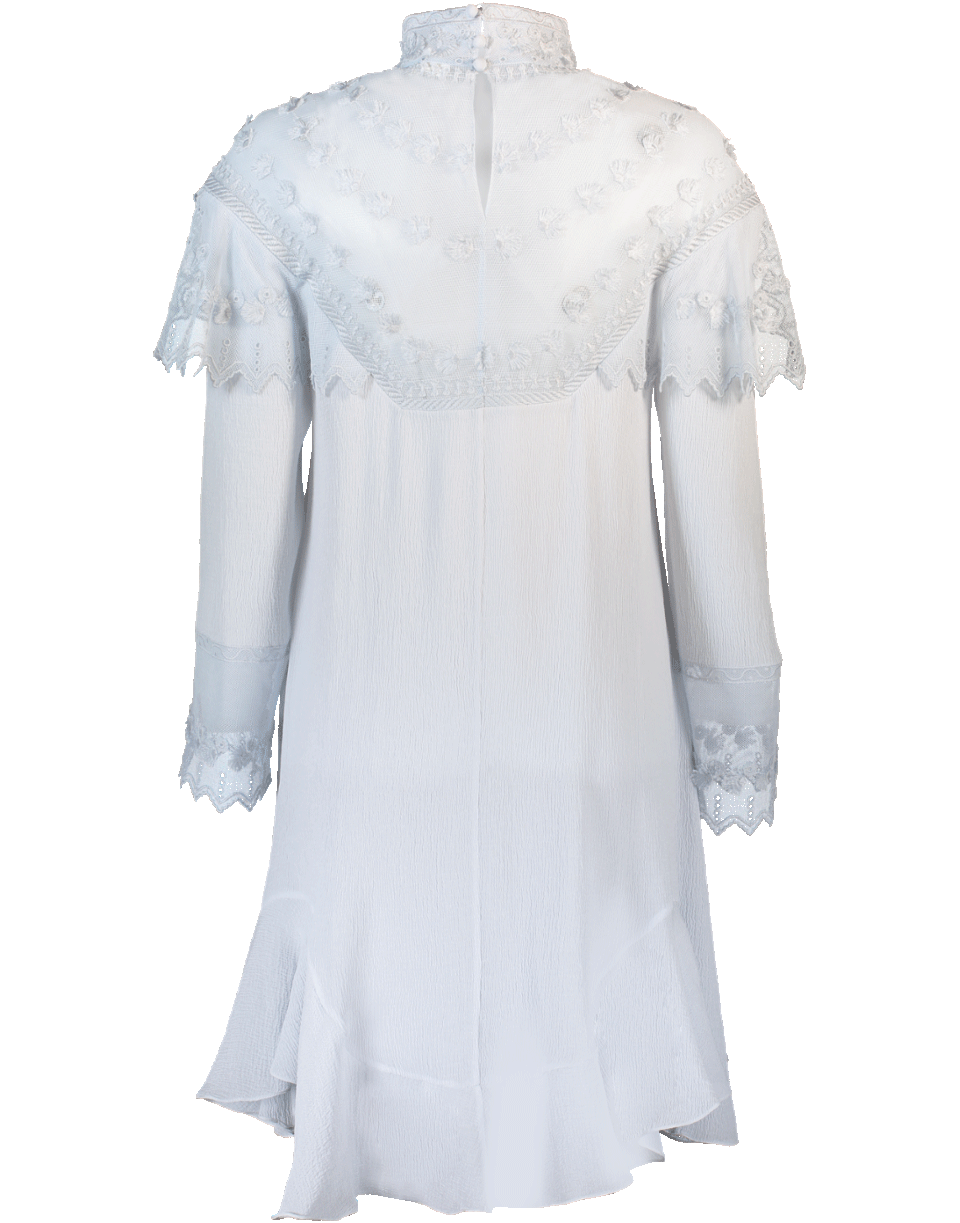 CHLOÉ-Embroidered Tulle Dress-CUTEBLUE