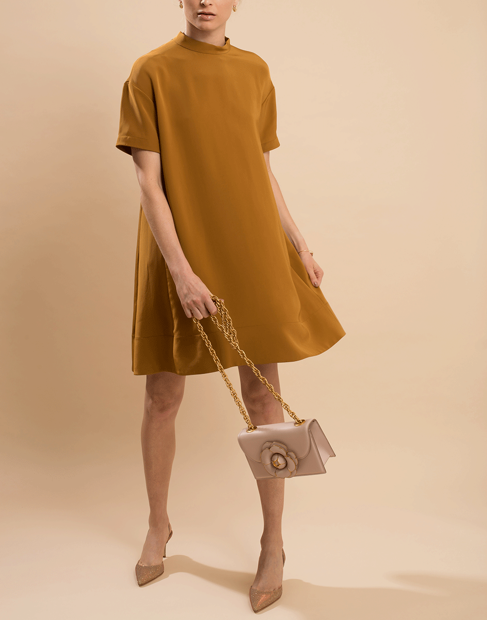 CHLOÉ-Short Sleeve Mock Dress-