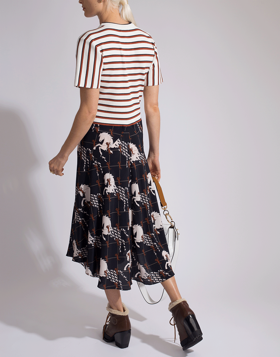 CHLOÉ-Knit Striped Top Dress-