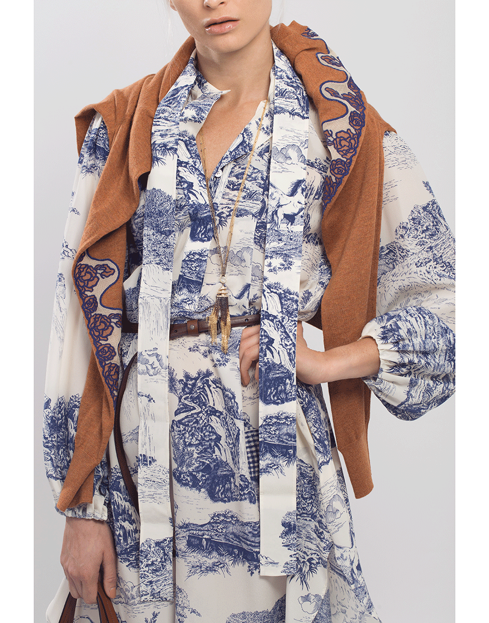 CHLOÉ-Toile De Jouy Printed Dress-