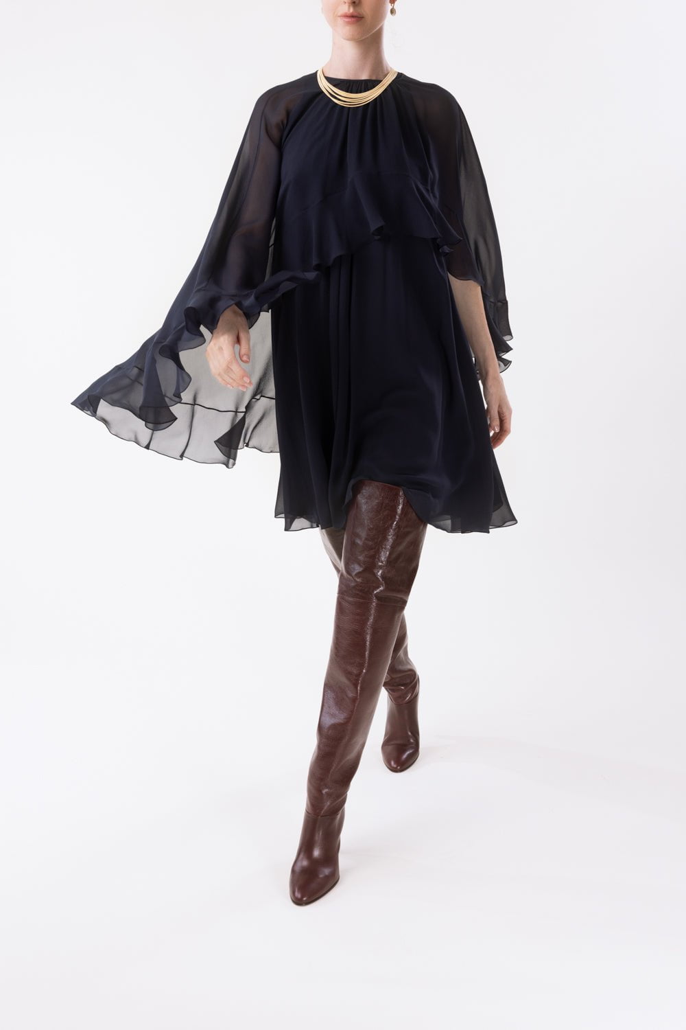 CHLOÉ-Mini Cape Dress-