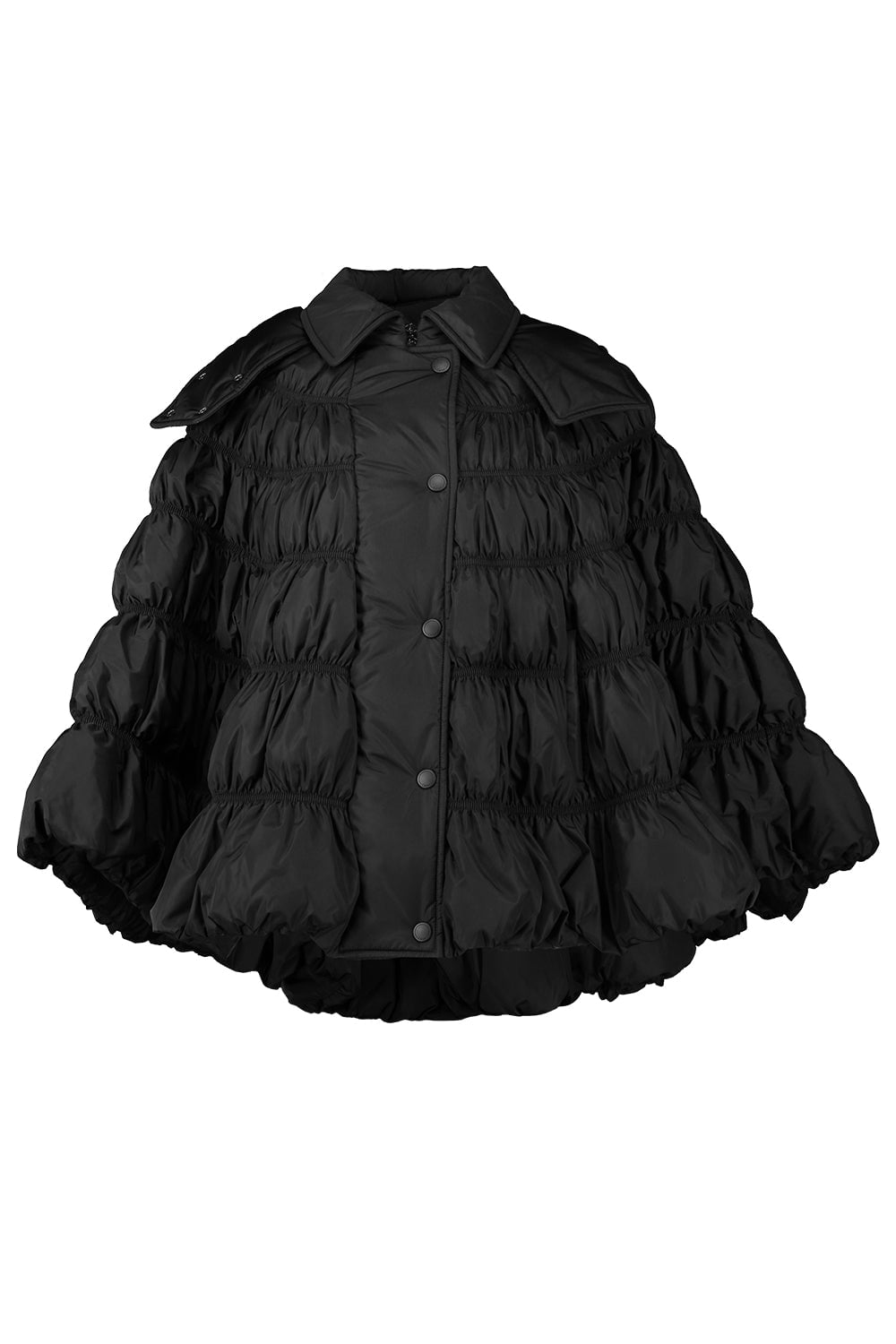 CHLOÉ-Puffer Cape Coat-BLACK