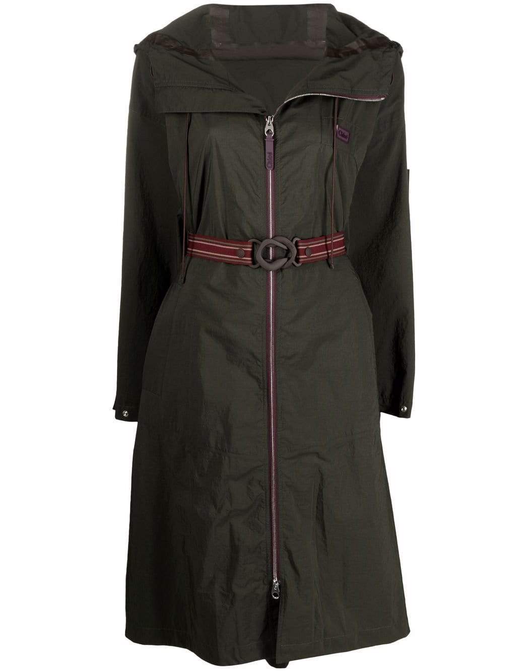 CHLOÉ-Belted Jacket-BROWN